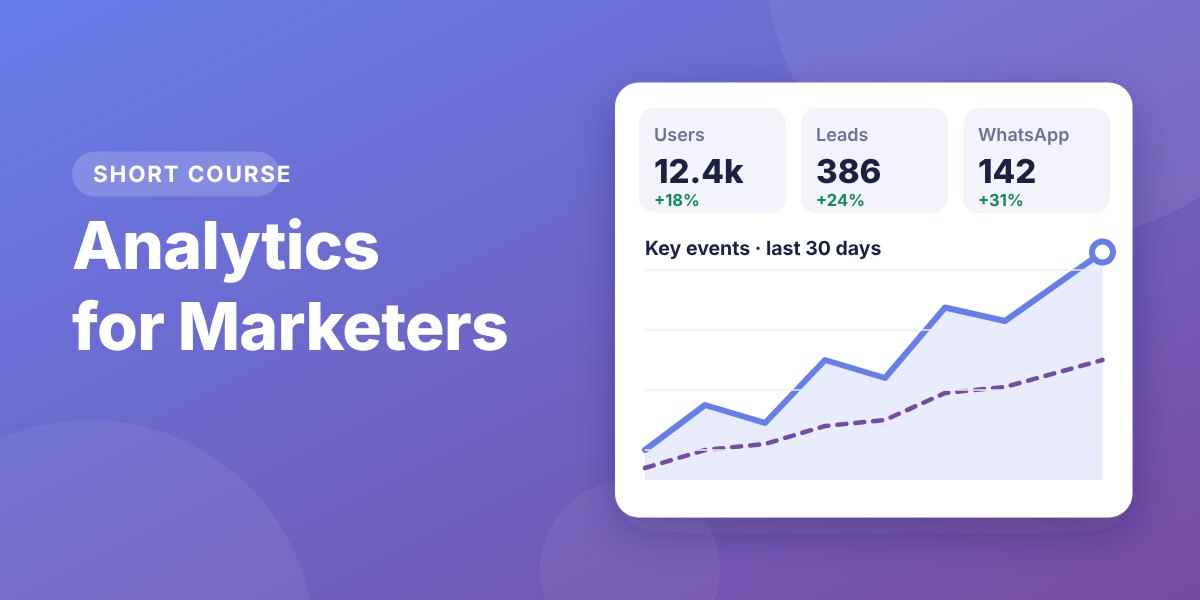 Analytics for Marketers (GA4 & Data Studio)