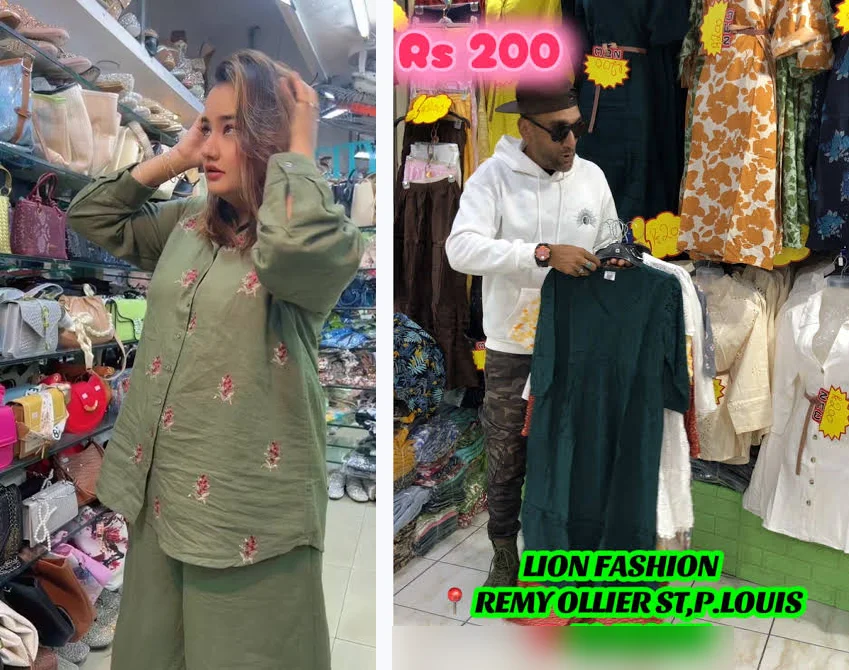 Two Mauritian sellers doing TikTok live sales of clothes and bags